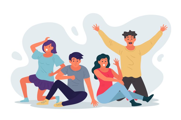 Ilustración de gente joven